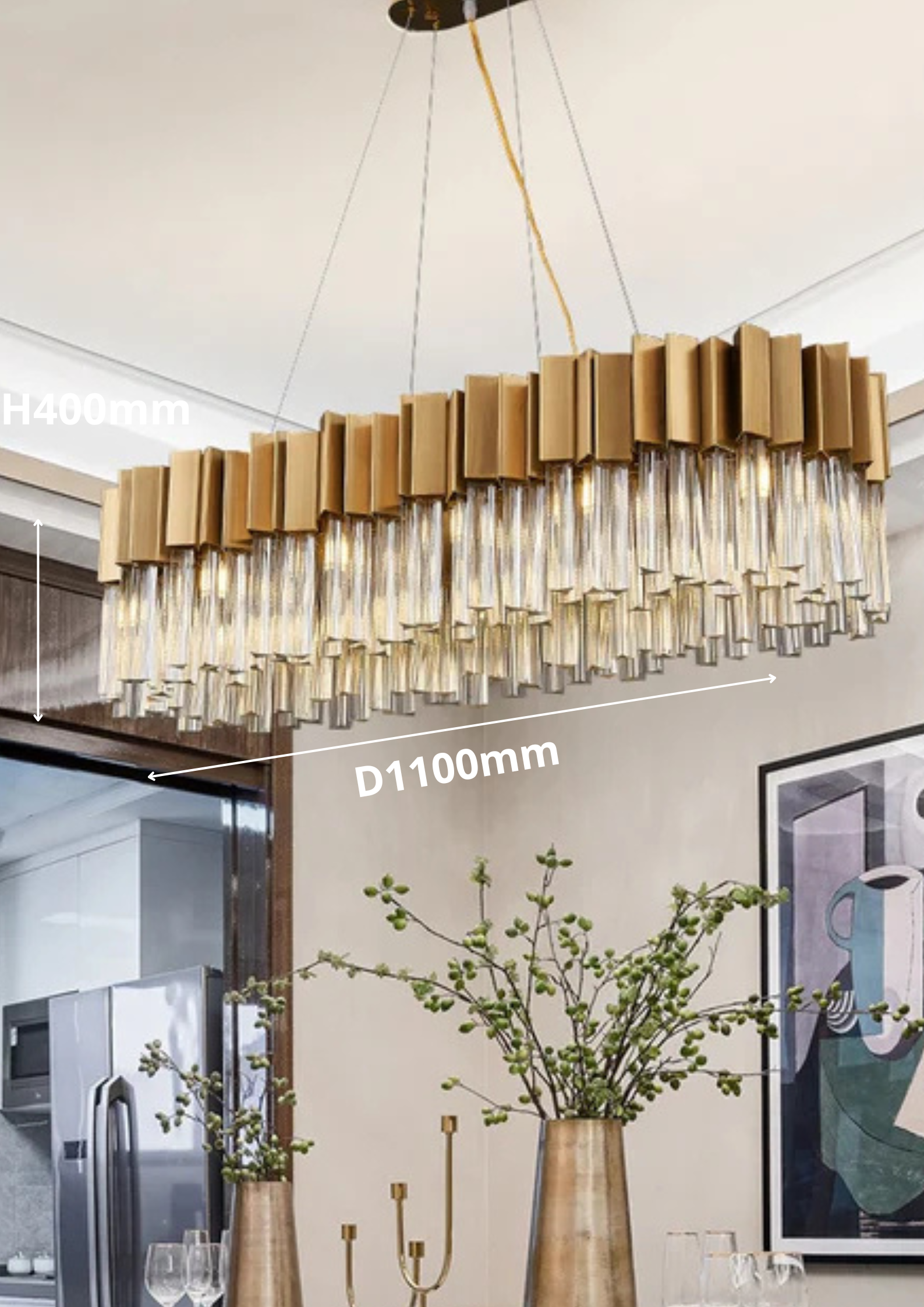 ANTILIA RECTANGULAR CHANDELIER