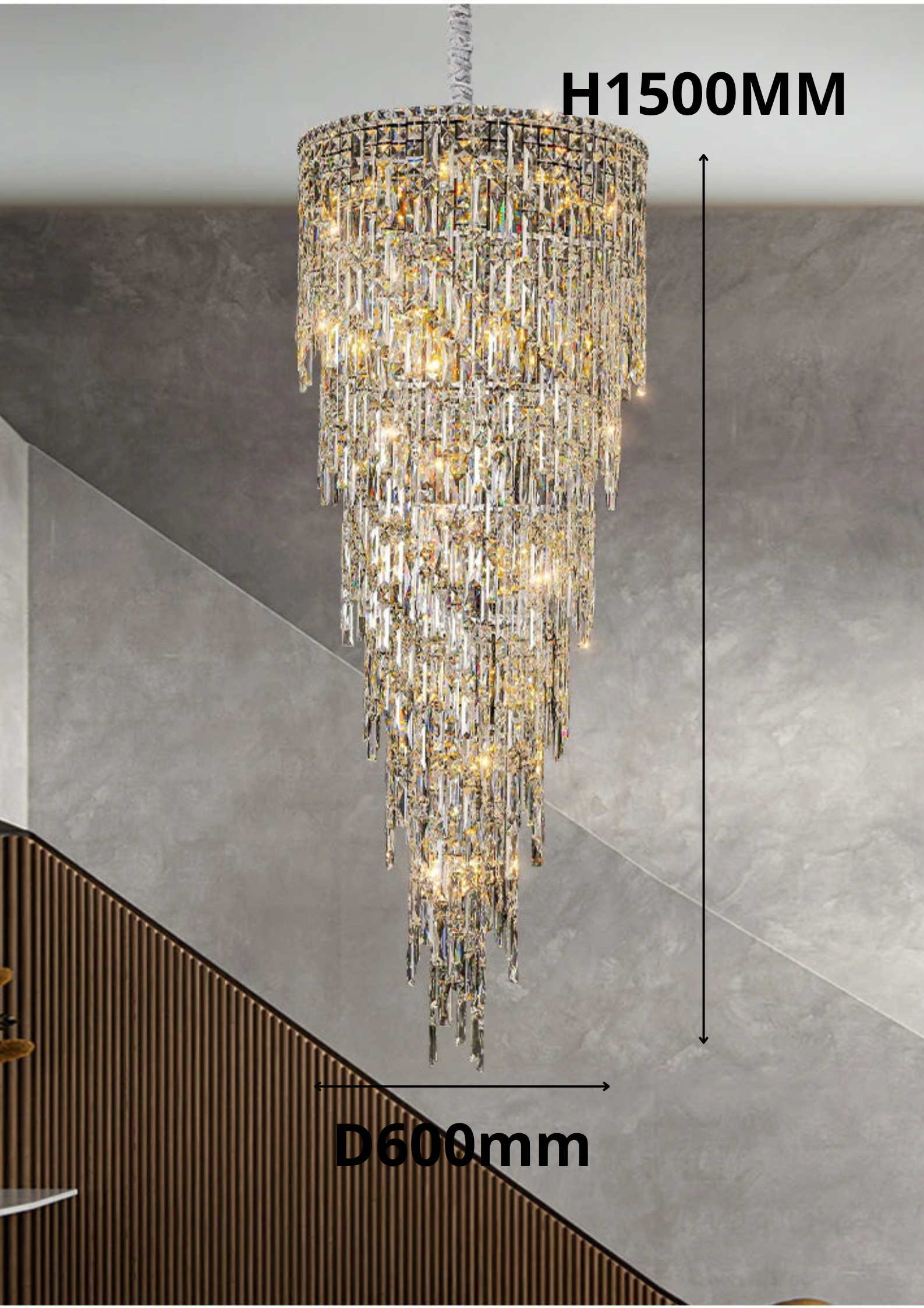 AMALFI COAST SPIRAL STAIRCASE CHANDELIER