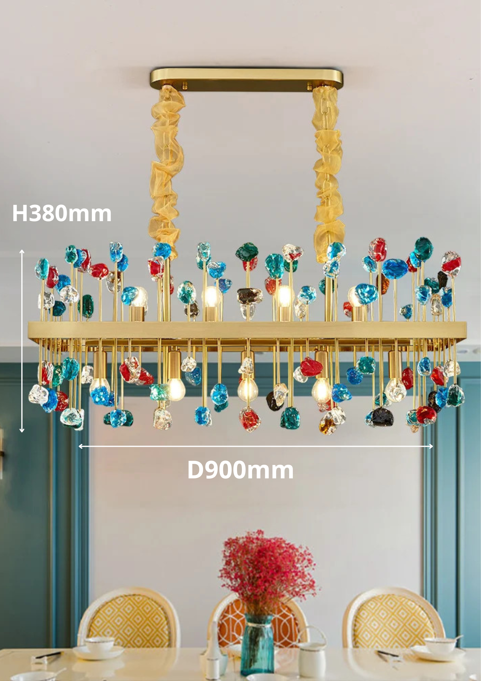 ALYTUS RECTANGULAR CHANDELIER