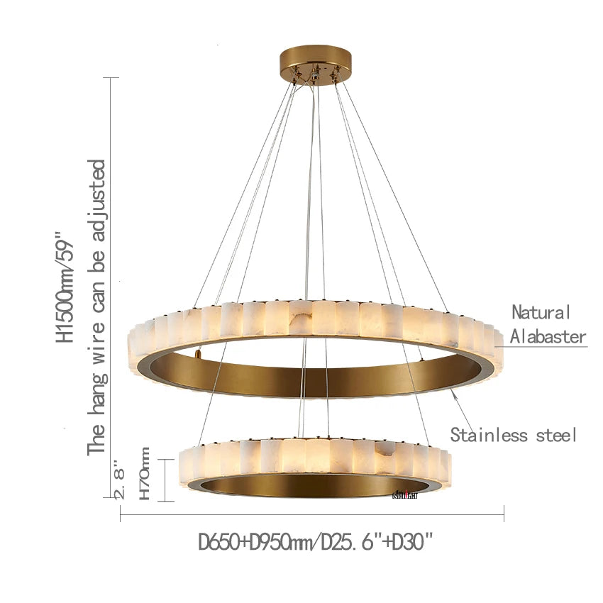 Nerja Marble Circular Chandeliers