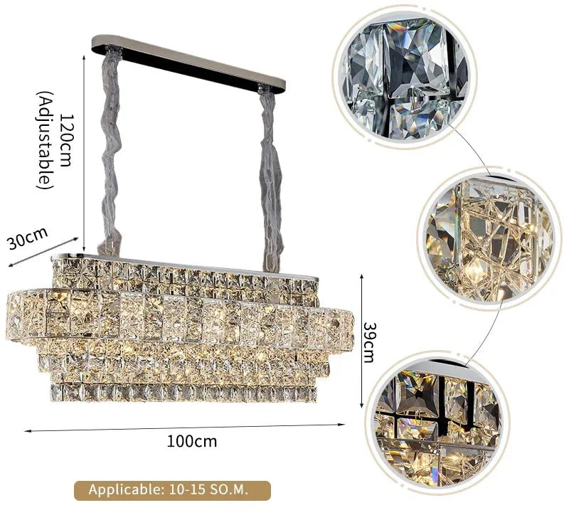 Stefano Rectangular Chandelier