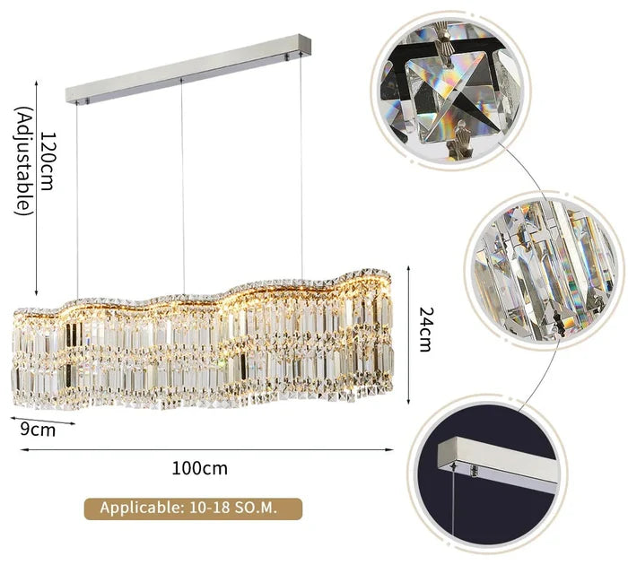 AMALFI COAST RECTANGULAR CHANDELIER II