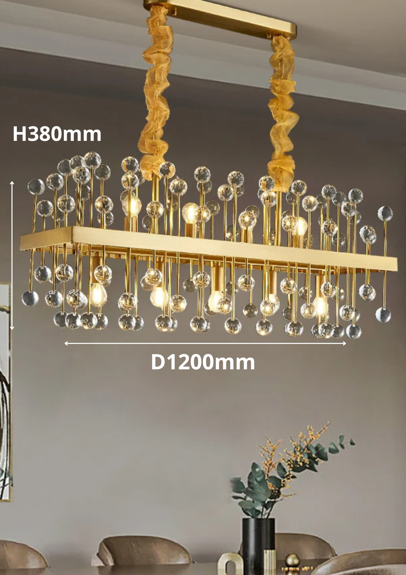 ALYTUS RECTANGULAR CHANDELIER