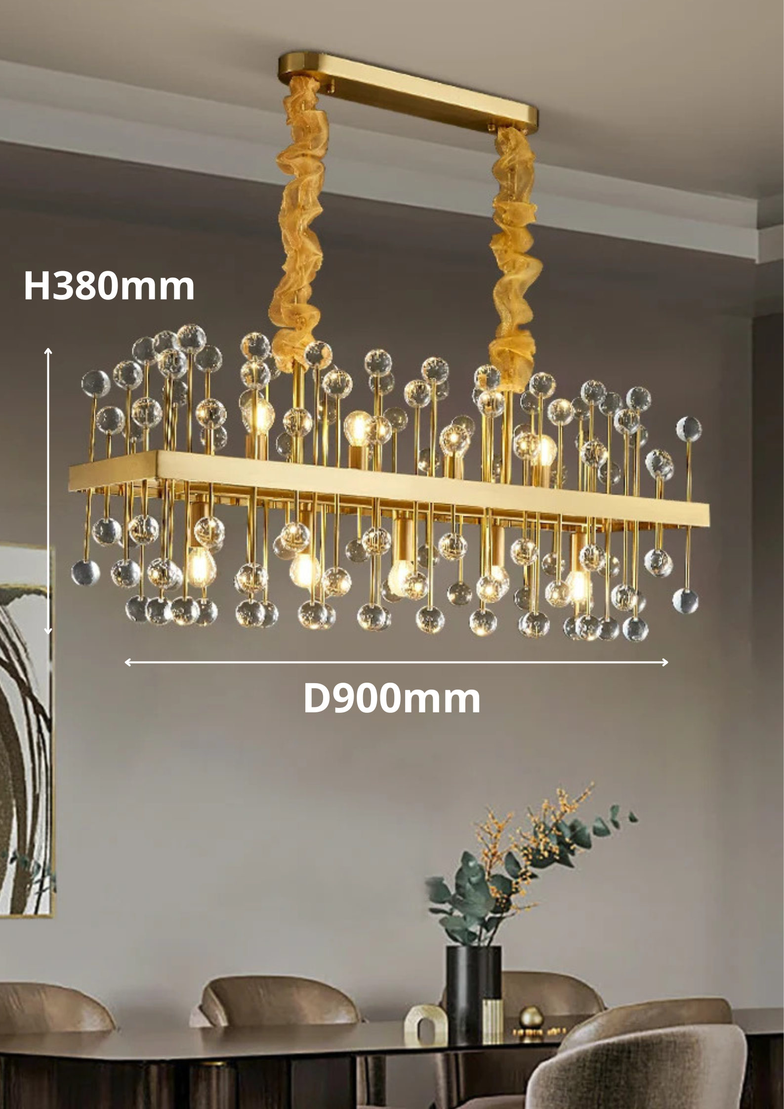 ALYTUS RECTANGULAR CHANDELIER