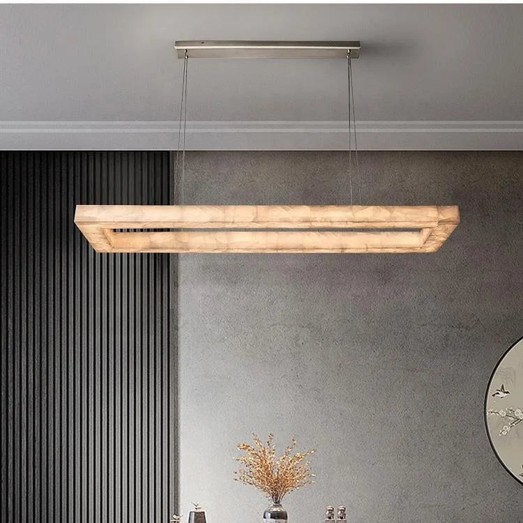 gEOMETRIC Marble Rectangular Chandelier