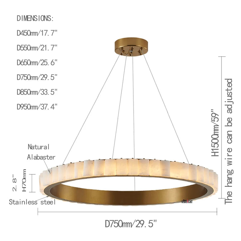 Nerja Marble Circular Chandeliers