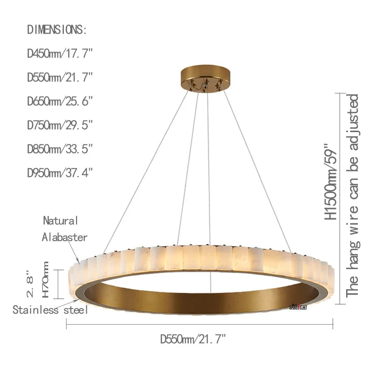 Nerja Marble Circular Chandeliers
