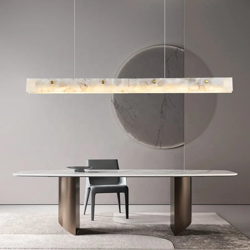 gEOMETRIC  Marble Linear Chandelier