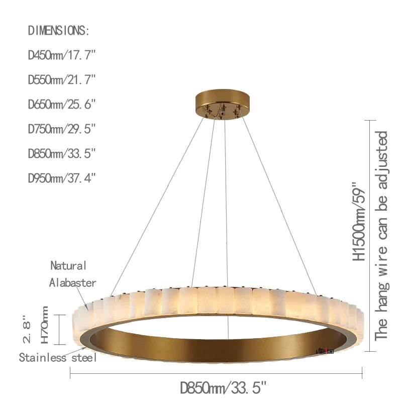 Nerja Marble Circular Chandeliers