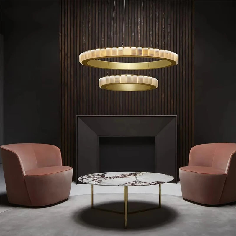 Nerja Marble Circular Chandeliers