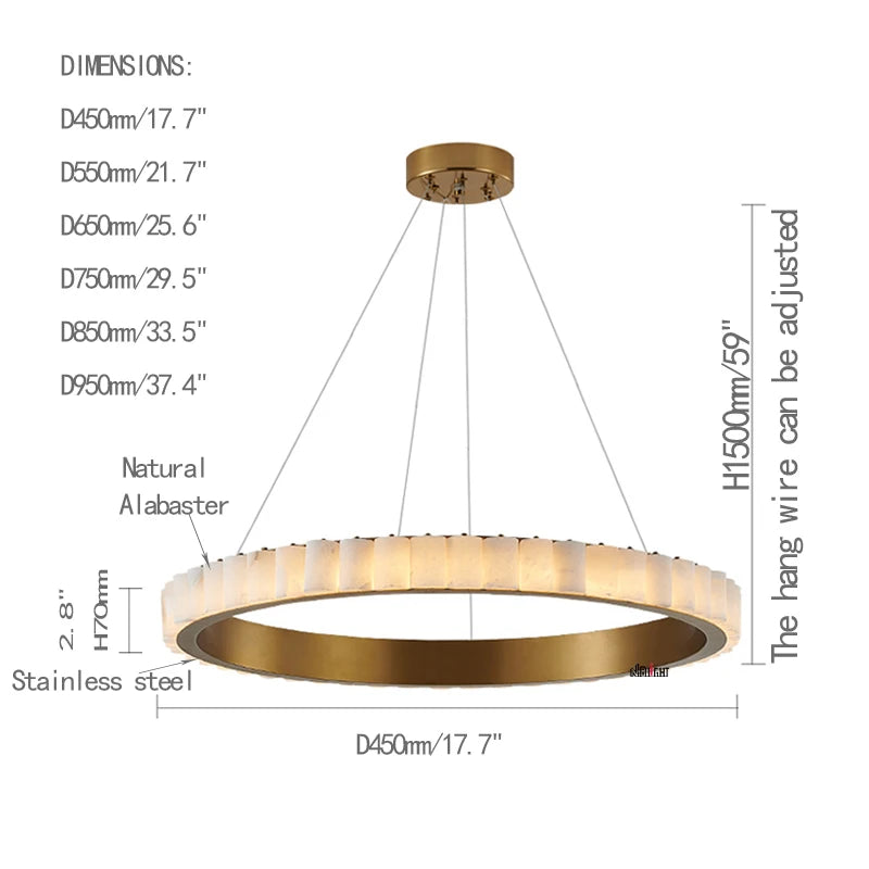 Nerja Marble Circular Chandeliers