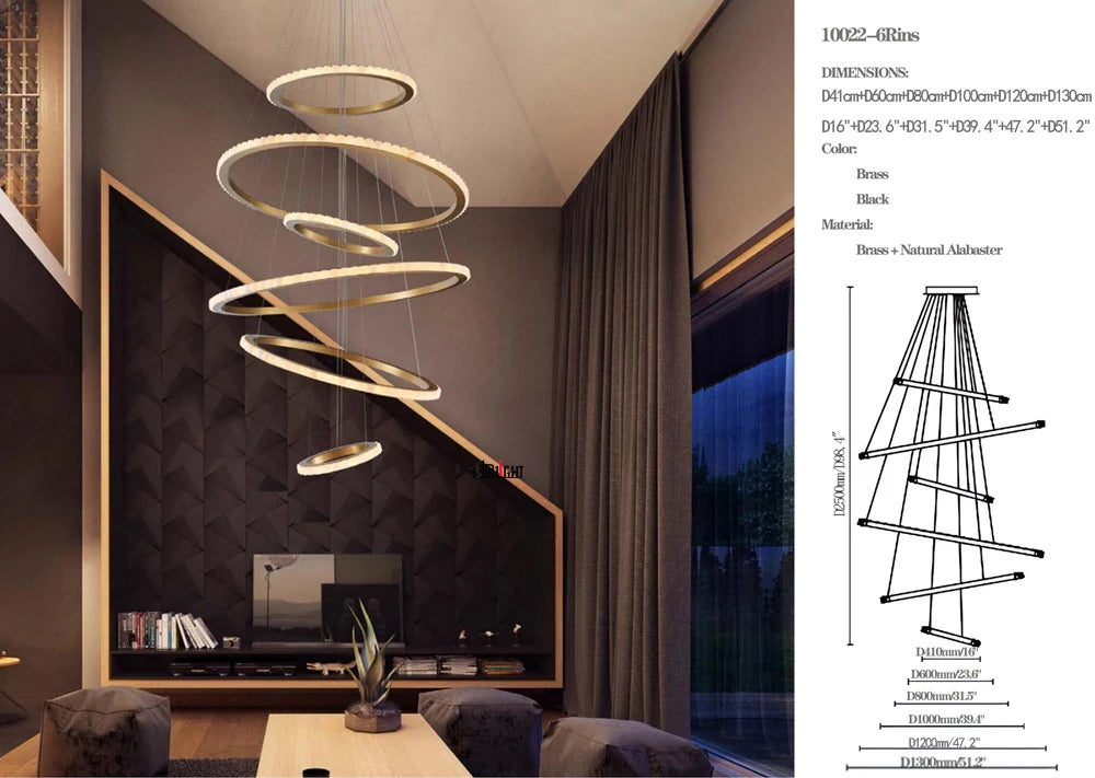 Nerja Marble Circular Chandeliers