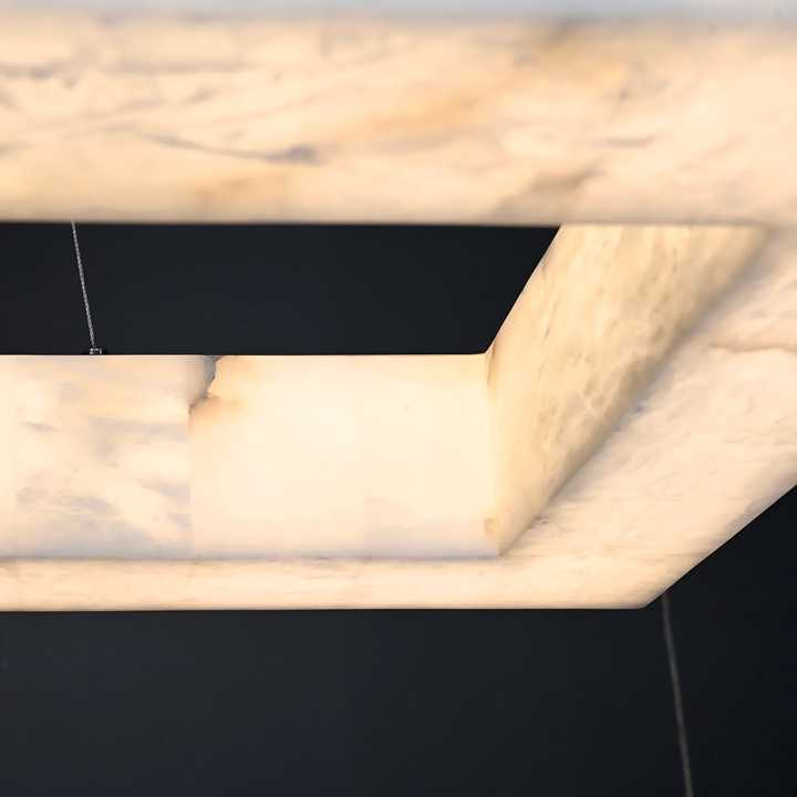 gEOMETRIC Marble Rectangular Chandelier