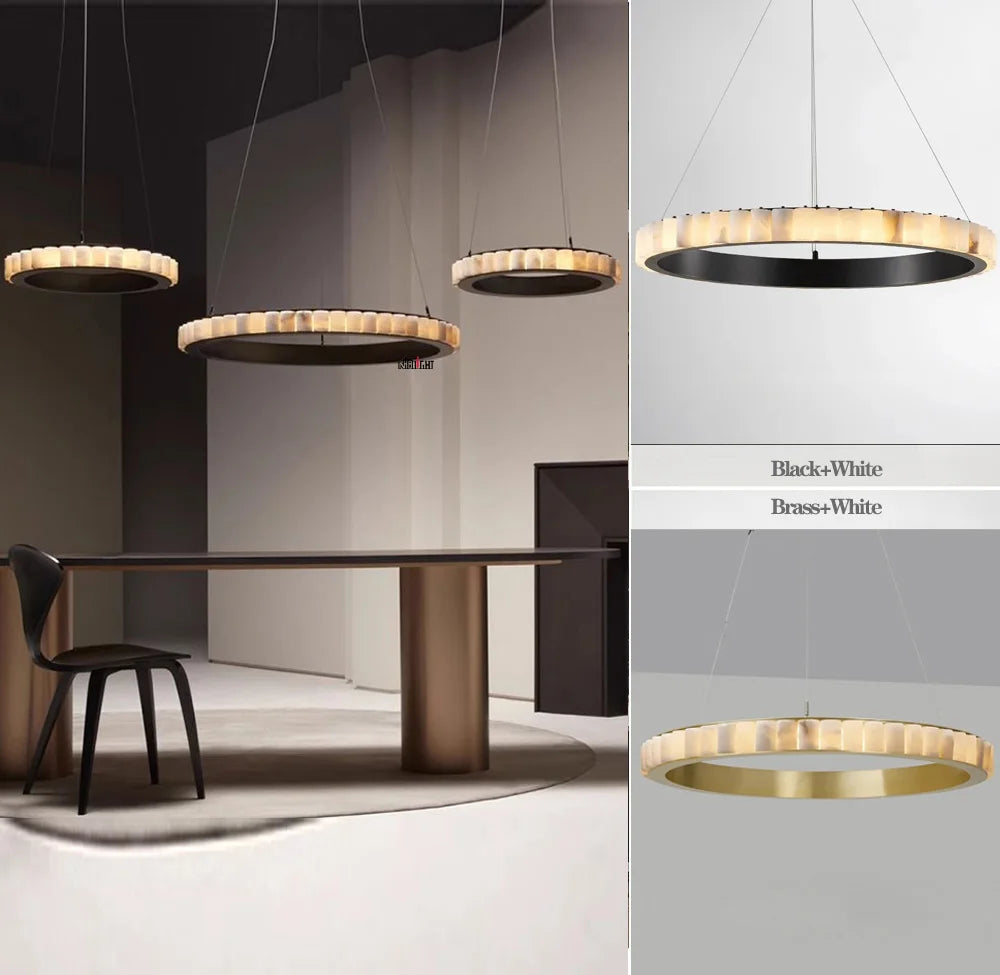 Nerja Marble Circular Chandeliers