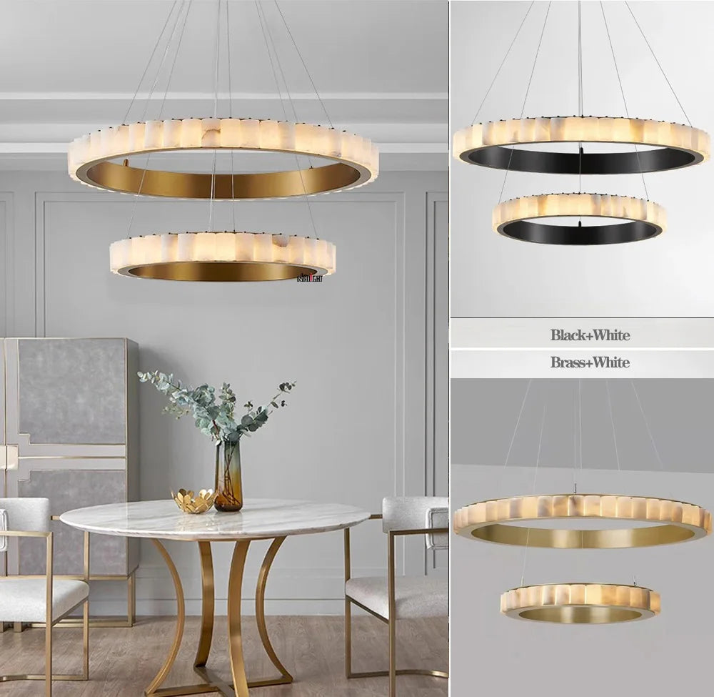Nerja Marble Circular Chandeliers
