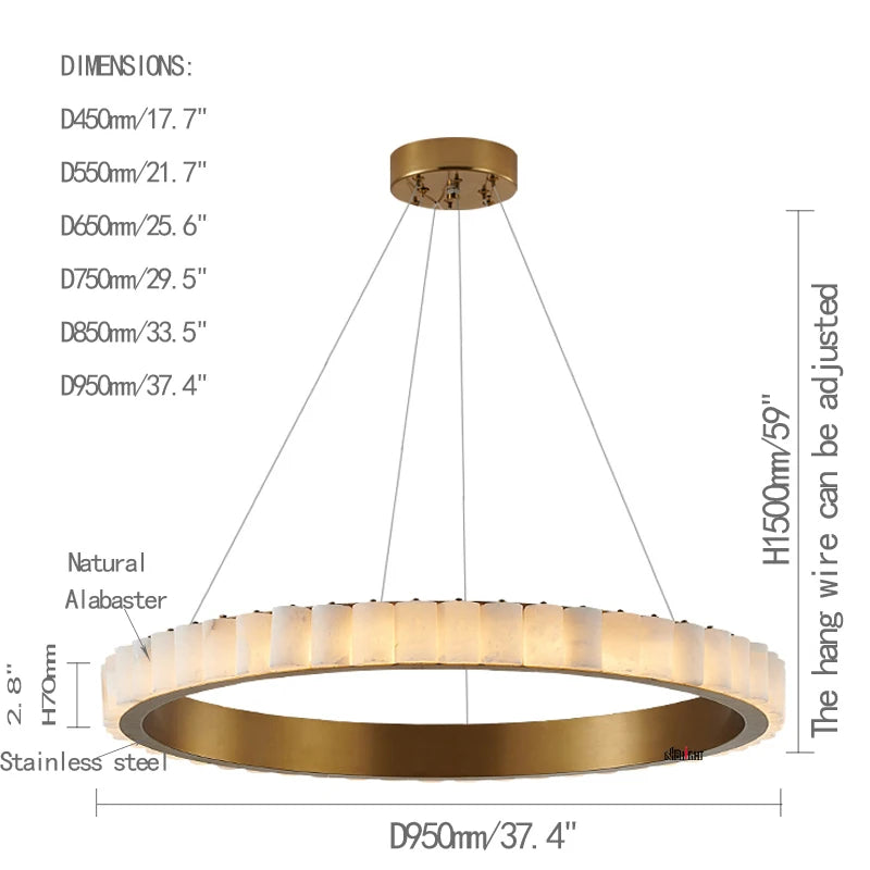 Nerja Marble Circular Chandeliers