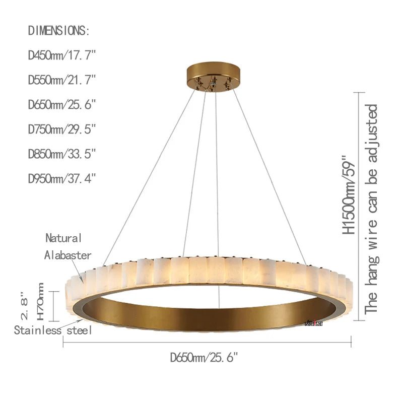 Nerja Marble Circular Chandeliers