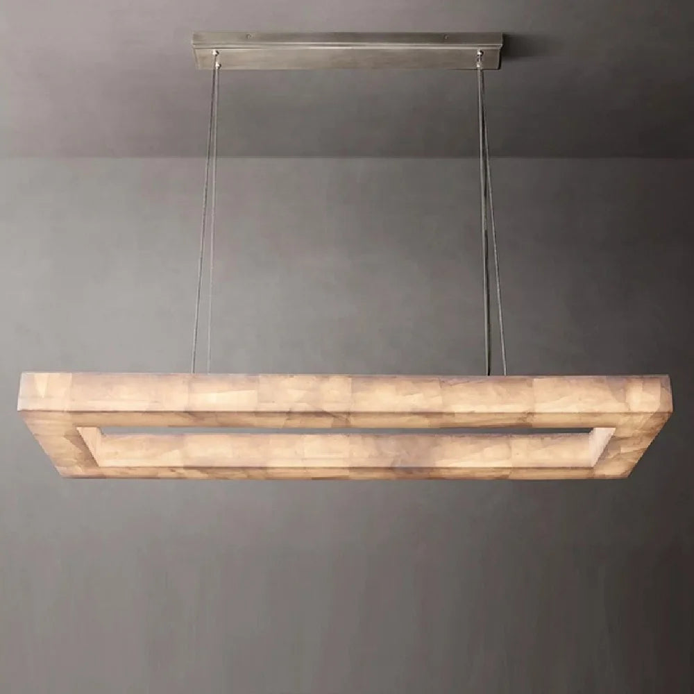 gEOMETRIC Marble Rectangular Chandelier