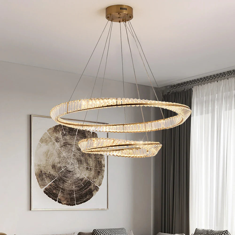 Melia Double Ring Circular Chandelier