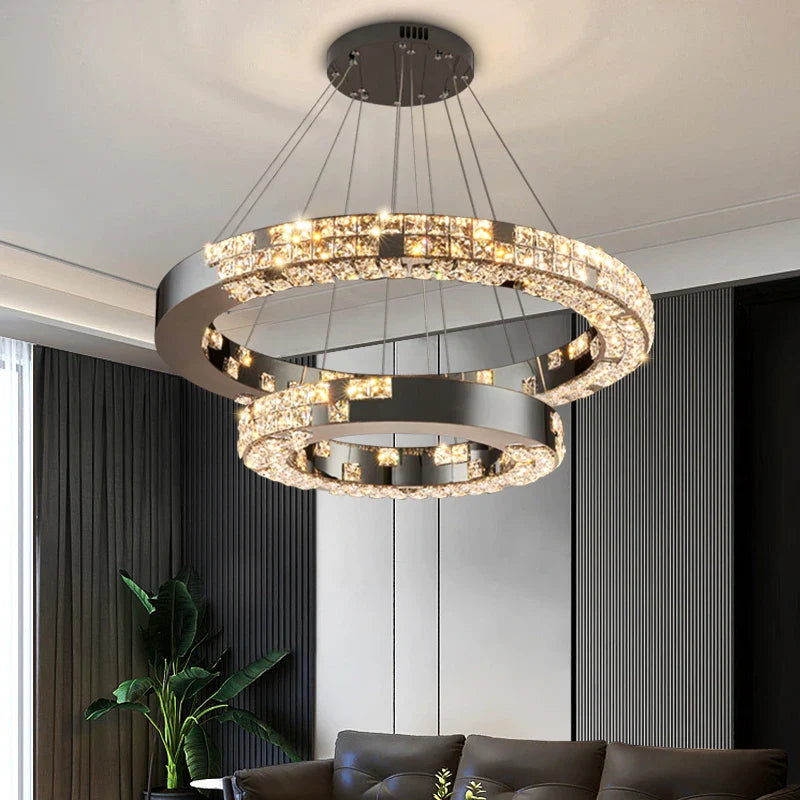 Minato Double Circular Chandelier