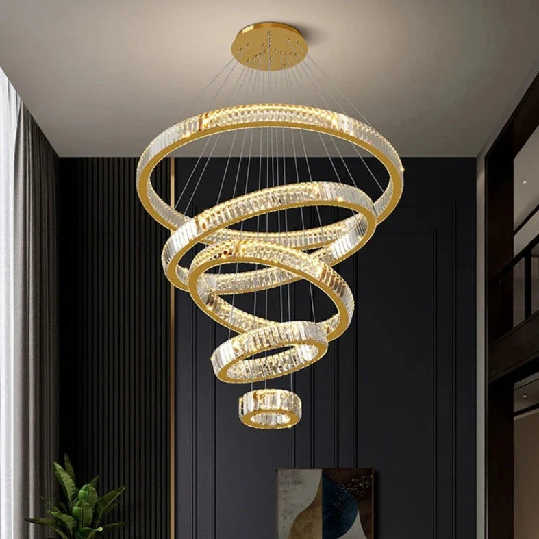 Oia Ring Staircase Chandelier