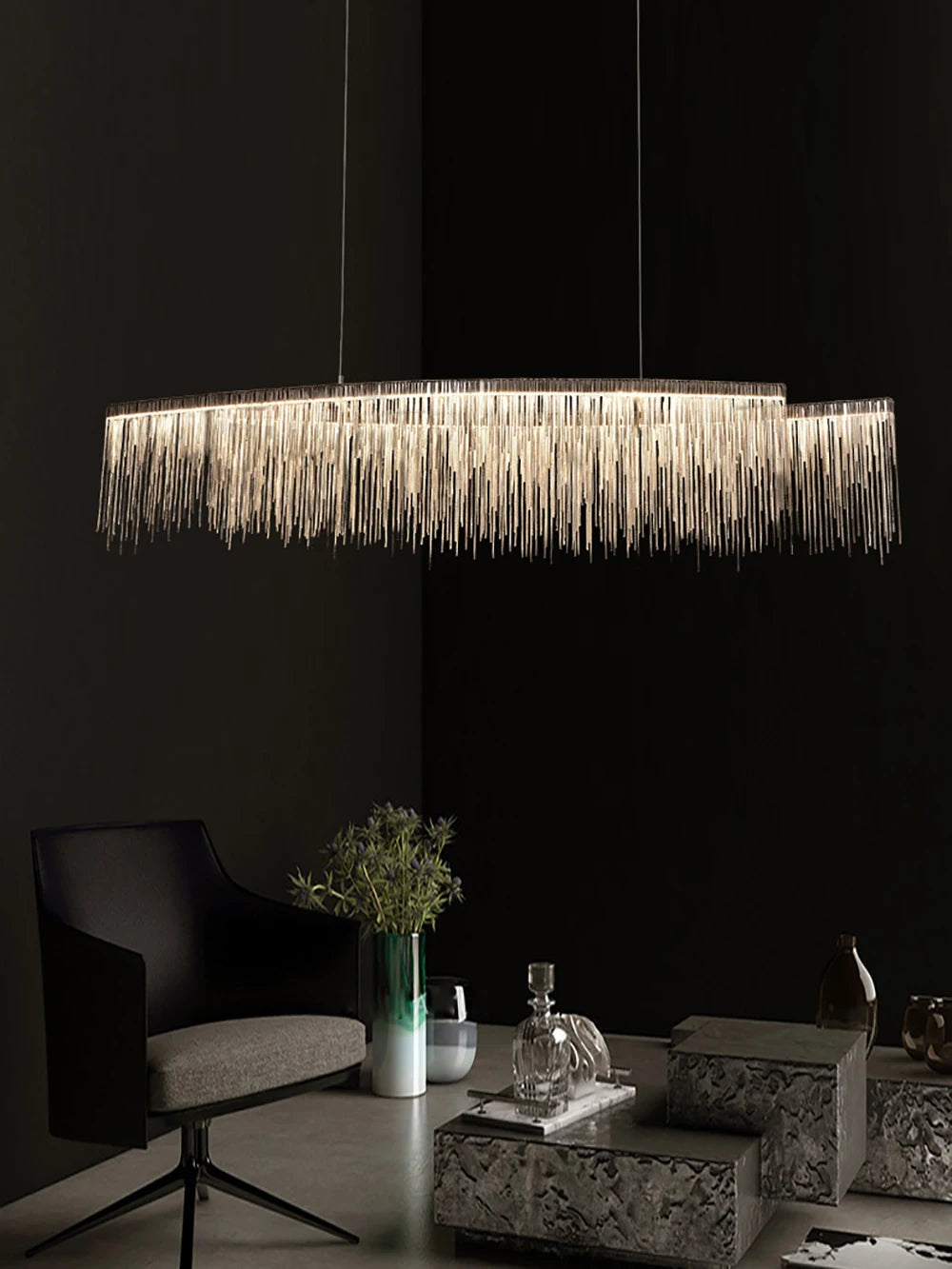 ADLINGTON ARC RECTANGULAR CHANDELIER