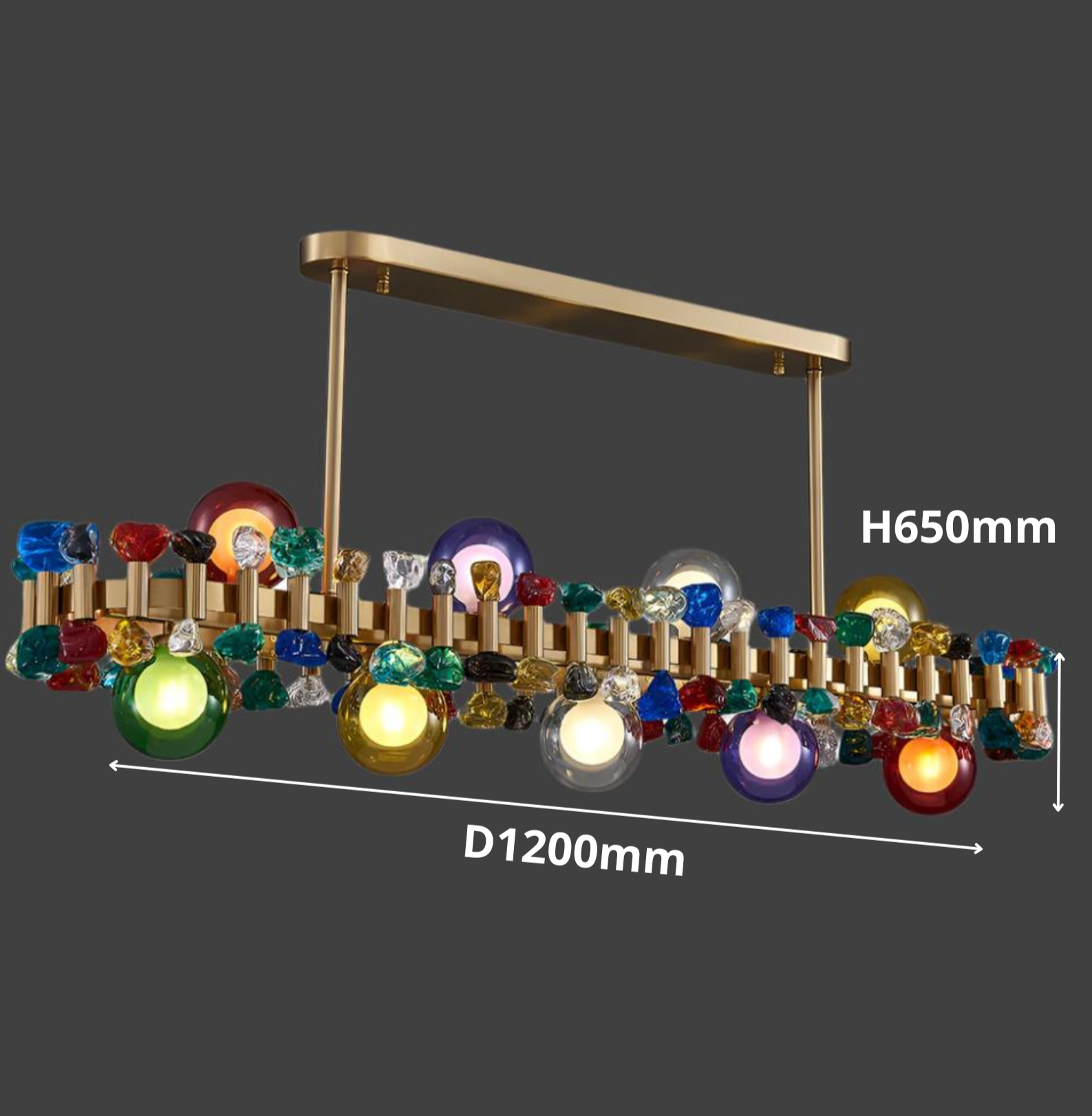ALYTUS  RECTANGULAR CHANDELIER II